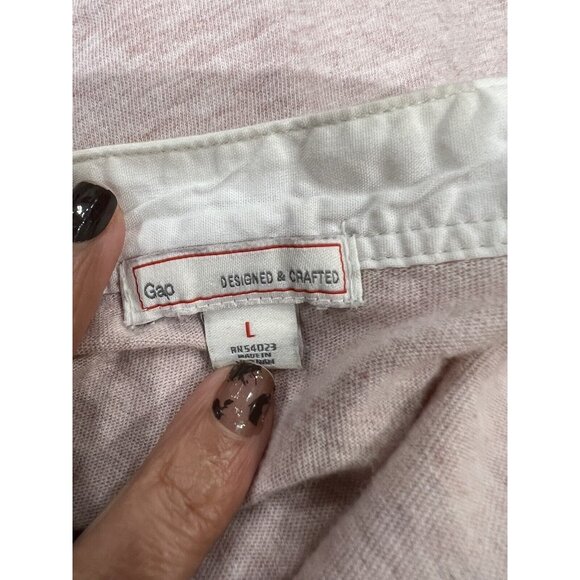 GAP Womens 2-Tone Pink & White Button-Up Shirt Designed Lightweight Cotton Blend - Picture 5 of 5
